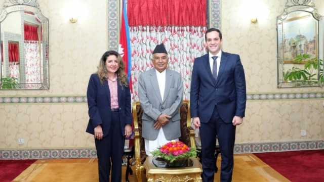 رئيس جمهورية نيبال يستقبل سفيرة مصر في كاتمندو