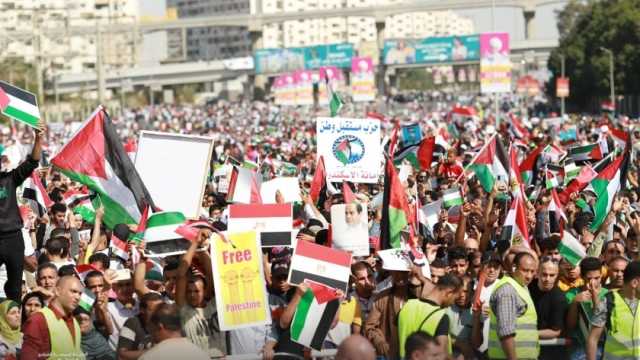 حملة المرشح عبد الفتاح السيسي تشارك في وقفة احتجاجية ضد القصف الإسرائيلي