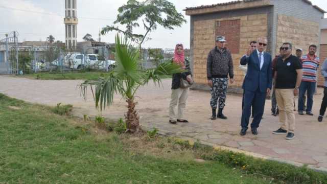 محافظ القليوبية يتفقد أعمال تجميل مداخل مدينة بنها وحديقة طابا
