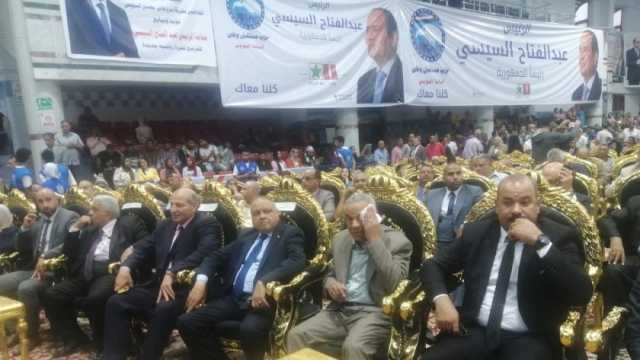 حضور حاشد في مؤتمر دعم المرشح الرئاسي عبد الفتاح السيسي بالسويس