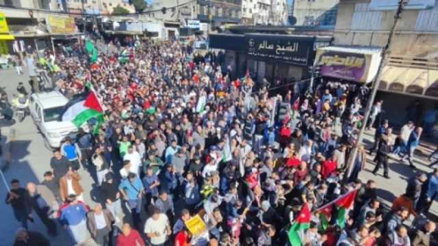 مسيرات حاشدة بالأردن تنديدا باستئناف العدوان الإسرائيلي على قطاع غزة