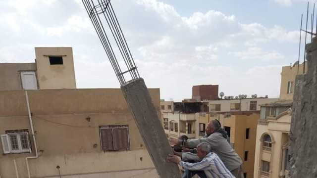 إزالة 3 مبان مخالفة على مساحة 600 متر في حملة بسوهاج