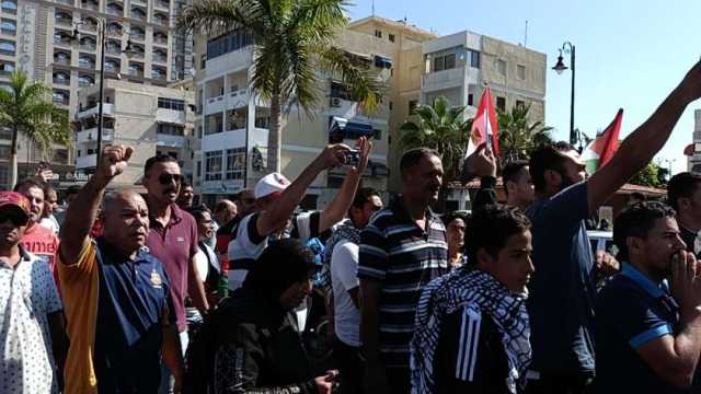 مسيرات حاشدة في شوارع ببورسعيد لدعم فلسطين