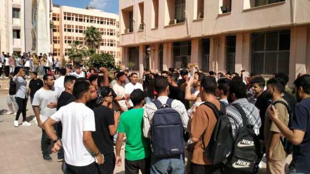 وقفة تضامنية من طلاب جامعة المنوفية لدعم القضية الفلسطينية