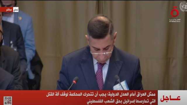 ممثل العراق أمام «العدل الدولية»: ضرورة وقف انتهاكات إسرائيل على سكان غزة