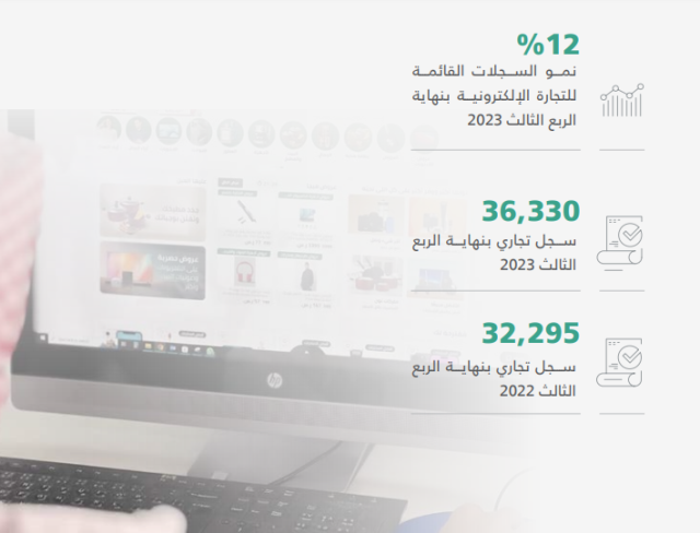 النشرة الربعية لـ”التجارة”: نمو التجارة الإلكترونية 12%.. وإصدار 83 ألف سجل تجاري