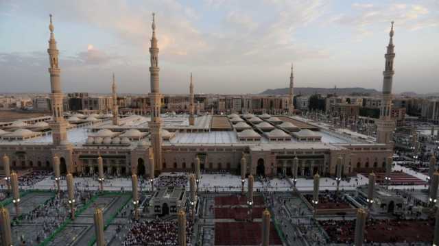 5845458 شخصًا يؤدون الصلوات الخمس في المسجد النبوي الشريف الأسبوع الماضي