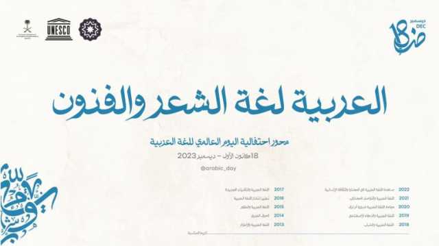 باريس تستضيف احتفالية اليوم العالمي للغة العربية تحت عنوان “العربية: لغة الشعر والفنون”
