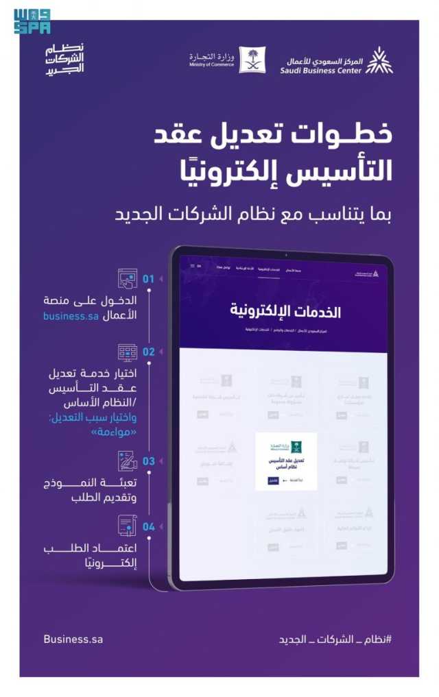 “التجارة” تدعو الشركات لتعديل عقد التأسيس بما يتناسب مع نظام الشركات الجديد