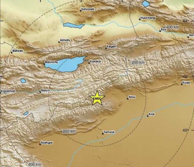 زلزال مدمر بقوة 6 درجات يضرب منطقة حدودية بين قرغيزستان والصين