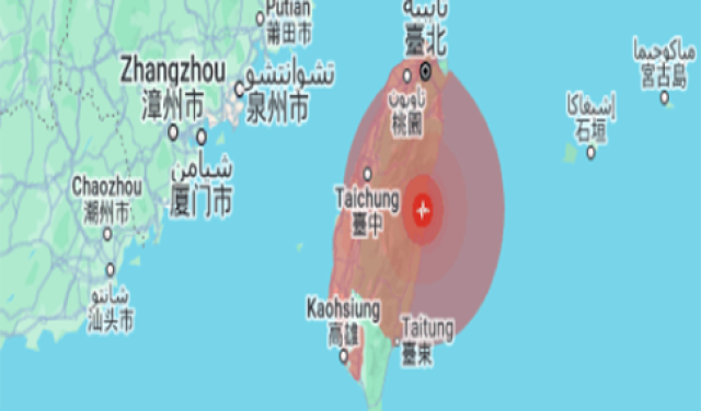 زلزال مدمر بقوة 6.2 درجة يضرب تايوان
