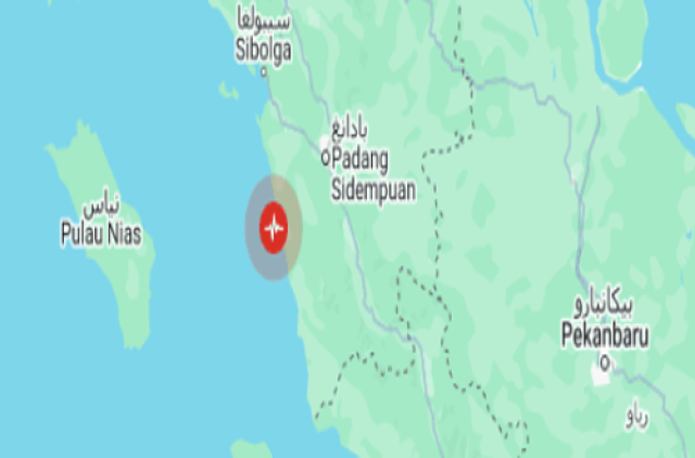 زلزال عنيف بقوة 5.3 درجة يضرب سومطرة الإندونيسية