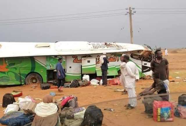 مصرع و إصابة «19» شخصاً في حادث سير بولاية سودانية
