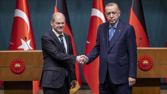 الرئيس التركي والمستشار الألماني يبحثان الصراع الفلسطيني الإسرائيلي