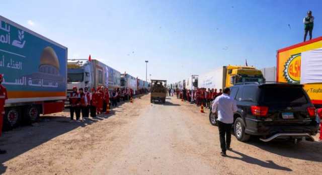 قافلة إغاثة تضم 20 شاحنة تدخل غزة والأمم المتحدة ترحب