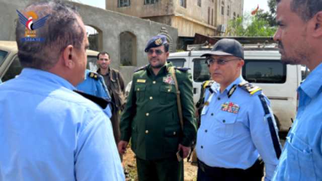 وكيل وزارة الداخلية يتفقد العمل المروري في مدينة القاعدة بمحافظة إب