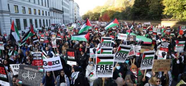 عشرات الآلاف يتظاهرون في عواصم أوروبية دعماً لغزة
