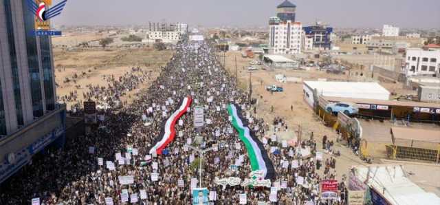 12 مسيرة جماهيرية في صعدة تحت شعار “لستم وحدكم صامدون مع غزة”