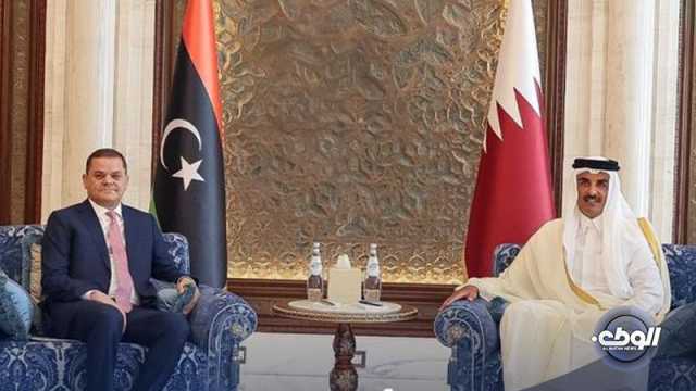 “الدبيبة” يبحث مع أمير قطر تطورات الأوضاع السياسية والقضايا المشتركة