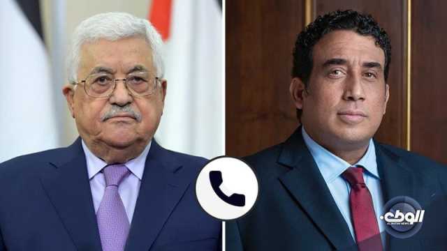 “المنفي” يتلقى اتصالاً هاتفياً من الرئيس الفلسطيني لتعزيته بضحايا الإعصار