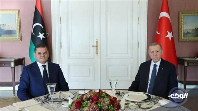 الدبيبة وأردوغان يبحثان تطورات الأوضاع في ليبيا ومجالات التعاون بين البلدين