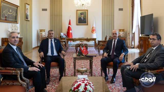 “تكالة” يلتقي برئيس البرلمان التركي في أنقرة