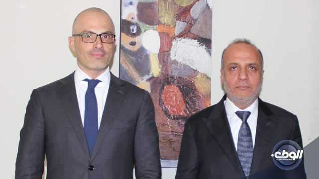 “اللافي” يبحث مع رئيس بعثة الاتحاد الأوروبي لدى ليبيا تطورات العملية السياسية