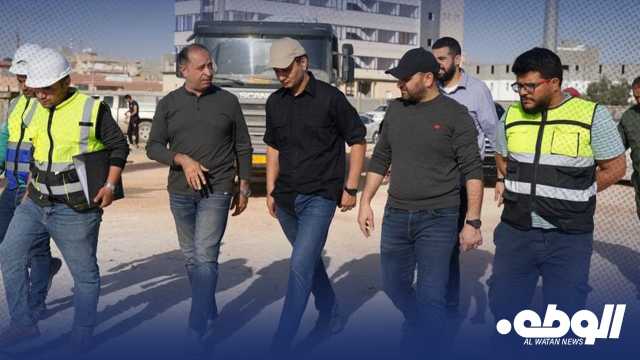 “بالقاسم حفتر” و”العريبي” يجريان جولة تفقدية على مشاريع الجسور الجديدة في بنغازي وأجدابيا