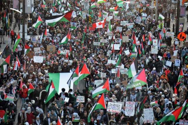 مظاهرات حاشدة في المغرب وكندا وبريطانيا لدعم غزة (صور)