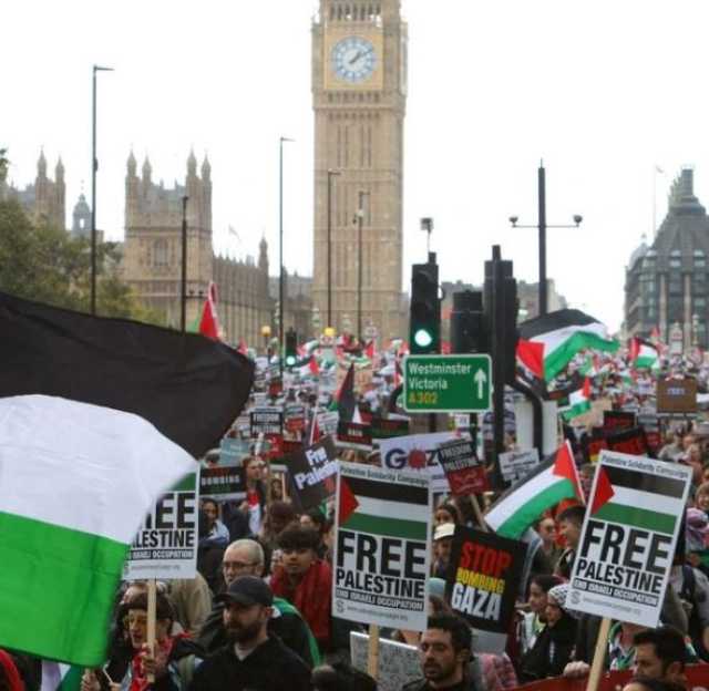 مسيرات غاضبة تجوب شوارع لندن تضامناً مع الشعب الفلسطيني