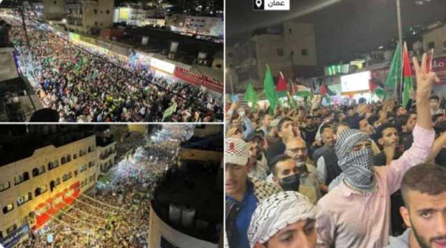 عاجل: مئات الآلاف من الشعب الأردني تزحف نحو الحدود مع فلسطين ”فيديو”