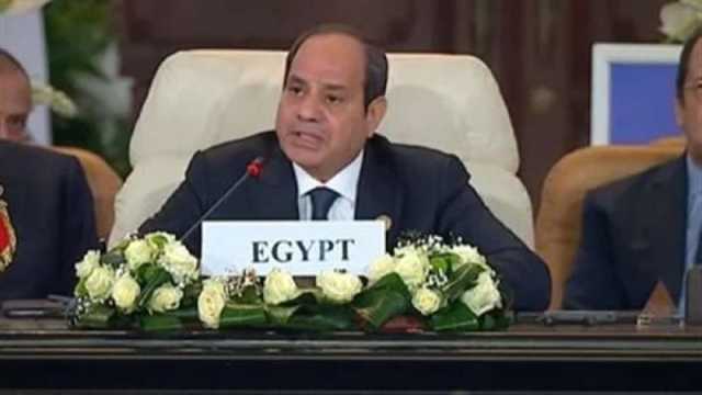 الرئيس المصري ” السيسي”: نرفض تهجير الفلسطينيين على حساب مصر