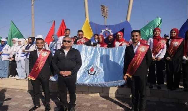 احتفالا بالعيد القومي.. رئيس جامعة السويش يشارك في ماراثون الدراجات