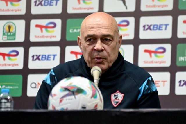 جروس: مباراة بلاك بولز صعبة.. هجوم الزمالك يعاني.. وهذا موقف فتوح وبنتايج