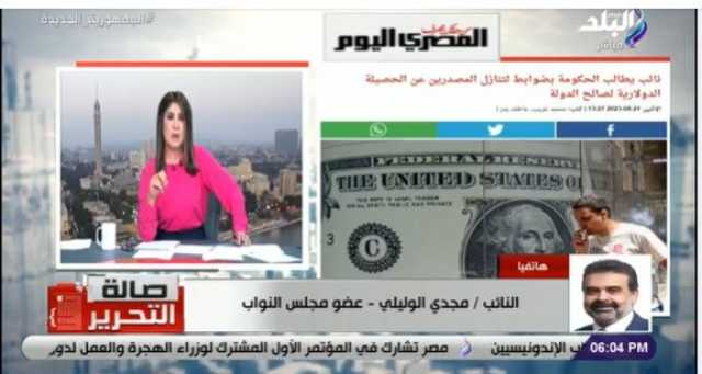 برلماني: «المصدرون» يبيعون الحصيلة الدولارية في السوق الموازية «فيديو»