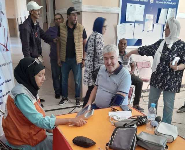 مجلس مقاطعة سيدي يوسف بن علي ينظم حملة للتبرع بالدم تضامنا مع ضحايا الزلزال