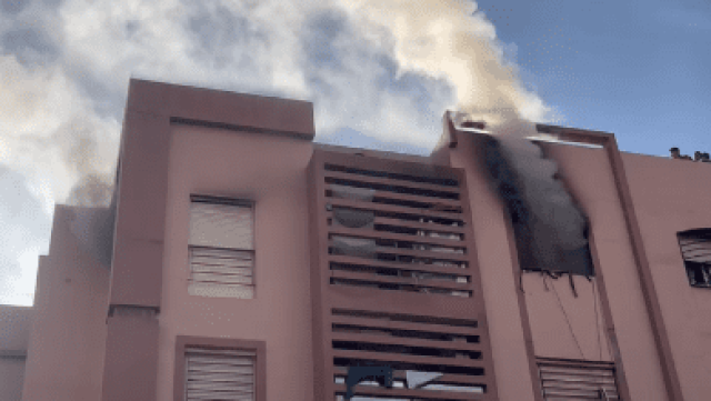 خسائر مادية جسيمة اثر اندلاع حريق بشقة سكنية بجماعة سعادة