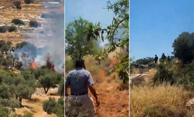 مستوطنون يحرقون أراضي زراعية في الضفة للمرة الثانية في أسبوع