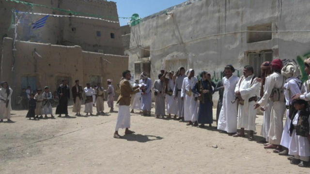 وقفة احتجاجية لأبناء الجوف تنديداً بجرائم قوى الغزو على منازل المواطنين في المكلا