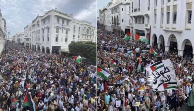 تظاهرة في المغرب دعماً لفلسطين وقطاع غزة