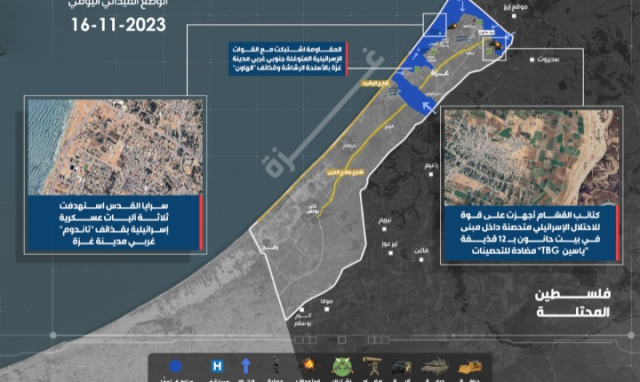 بالخريطة.. ملخص ميدان المعركة البرية في غزة: المقاومة تستدرج الاحتلال إلى كمائن قاتلة (نفاصيل+فيديو)