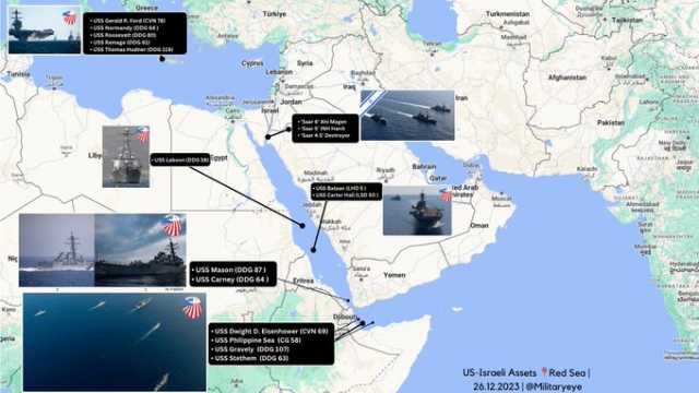 البوارج الأمريكية تعيد تموضعها خارج المياه اليمنية