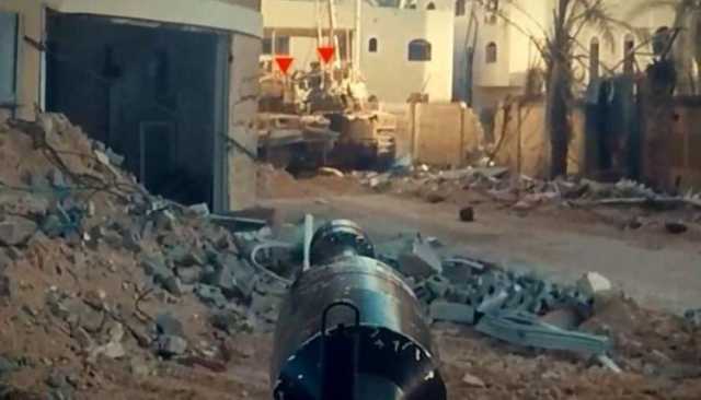 القسام تدمر دبابتين للعدو في معارك ضارية يخوضها المجاهدون بحي الزيتون في غزة