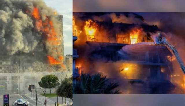 وفاة 5 أشخاص وفقدان 20 آخرين بحريق في برج بمدينة فالنسيا الإسبانية