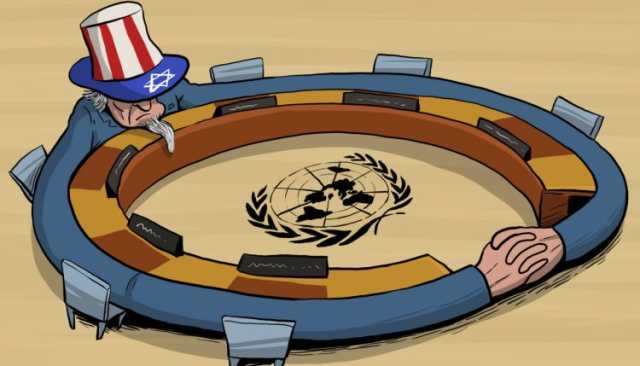 شاهد| السيطرة الأمريكية على مجلس الأمن (كاريكاتير)