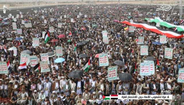 21 مسيرة جماهيرية حاشدة بصعدة تحت شعار “لا عزة لشعوب الأمة دون الانتصار لغزة”