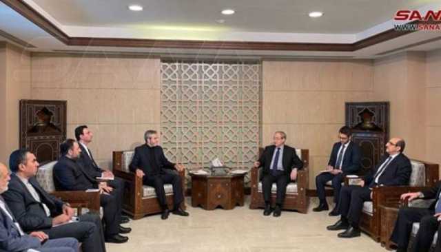 المقداد يلتقي وزير الخارجية الإيراني في دمشق