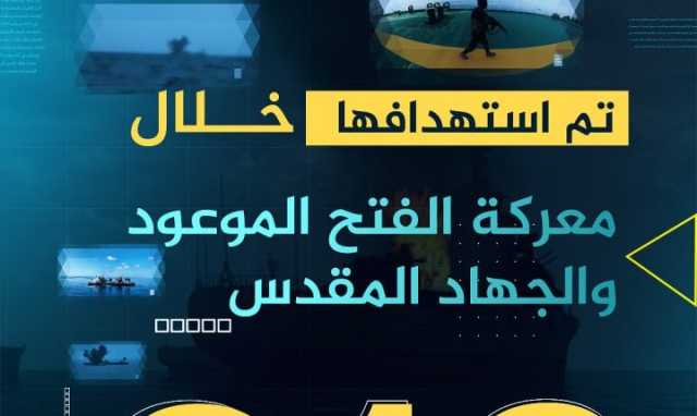 إنفوجرافيك| (216) حصيلة السفن المستهدفة من الجمهورية اليمنية والمرتبطة بالعدو الصهيوني خلال معركة الفتح الموعود والجهاد المقدس