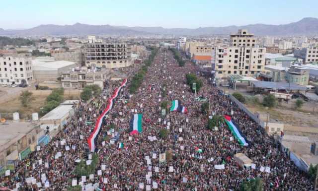 مظاهرات حاشدة في مدن يمنية دعماً لفلسطين وتنديداً بمجازر الاحتلال في غزة