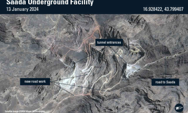 صور الأقمار الصناعية تكشف مخابئ الحوثيين الجديدة تحت الأرض